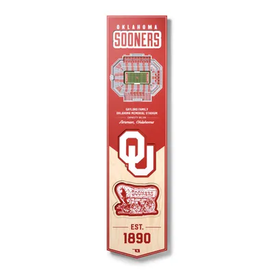 Oklahoma Sooners 8'' x 32'' 3D StadiumView Banner