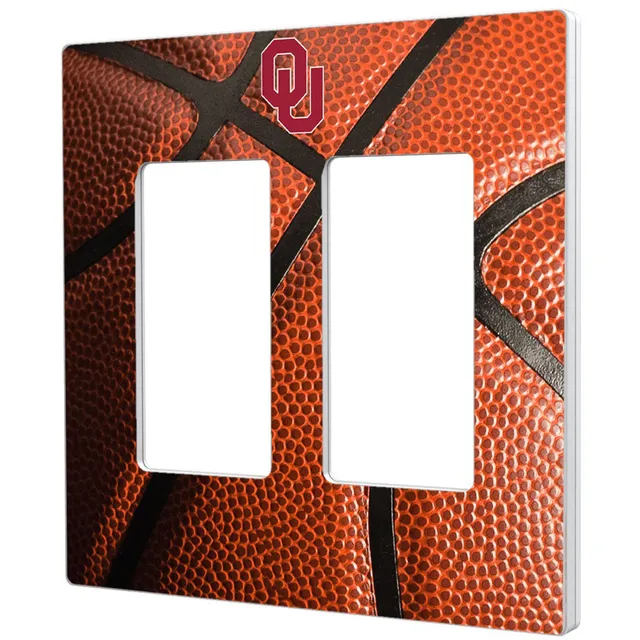 Lids Oklahoma Sooners Basketball Design Double Rocker Light Switch Plate