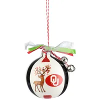 Oklahoma Sooners Ceramic Team Ball Ornament