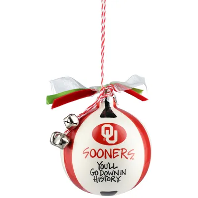 Oklahoma Sooners Ceramic Team Ball Ornament