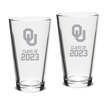 Oklahoma Sooners Class of 2023 16oz. 2-Piece Classic Pint Glass Set