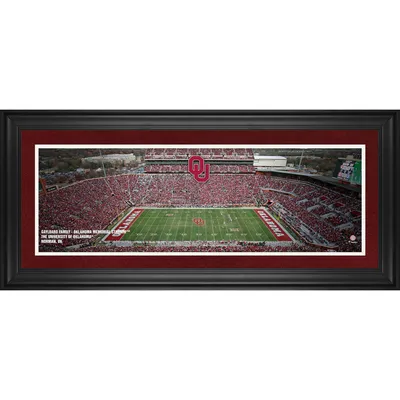 Oklahoma Sooners Fanatics Authentic Framed 10'' x 30'' Gaylord Family Oklahoma Memorial Stadium Panoramic Photograph