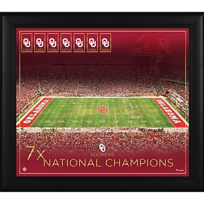 Oklahoma Sooners Framed 15" x 17" Football Championship Count Collage
