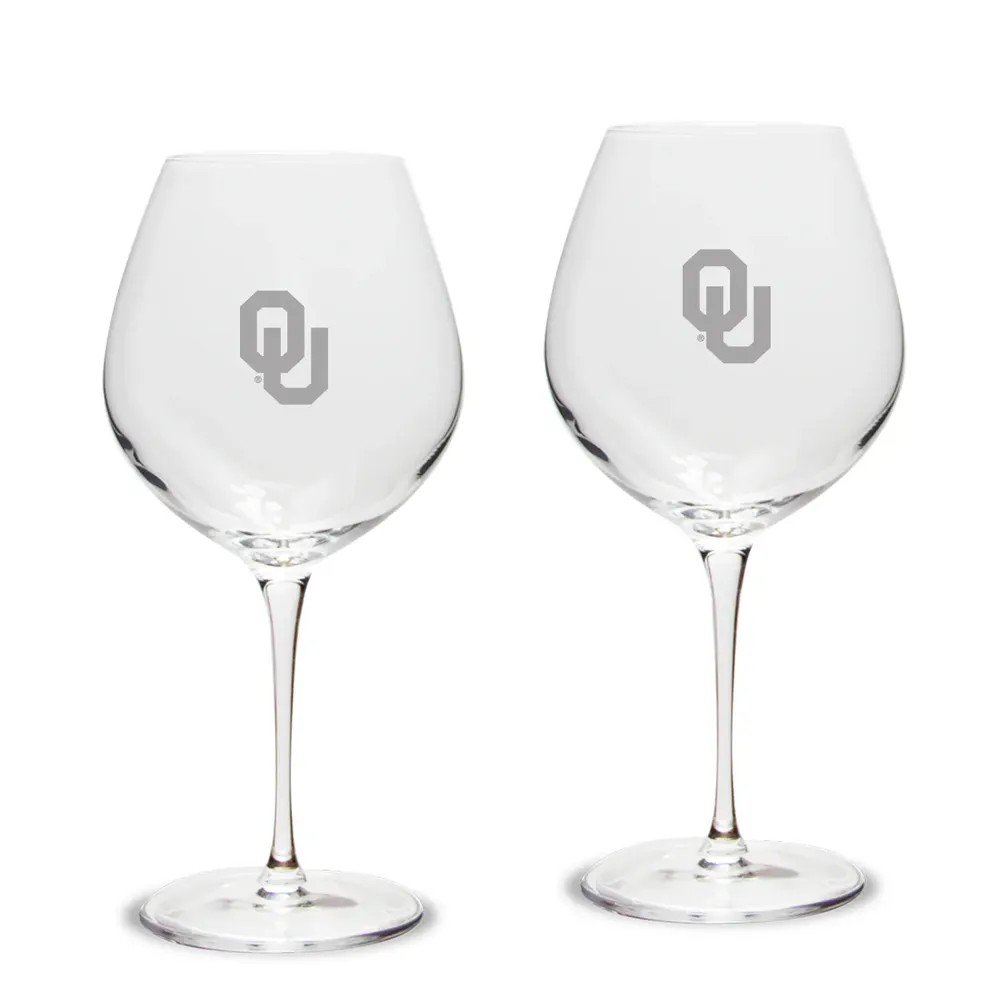 Clemson Tigers 2-Piece 16oz. White Wine Glasses Set