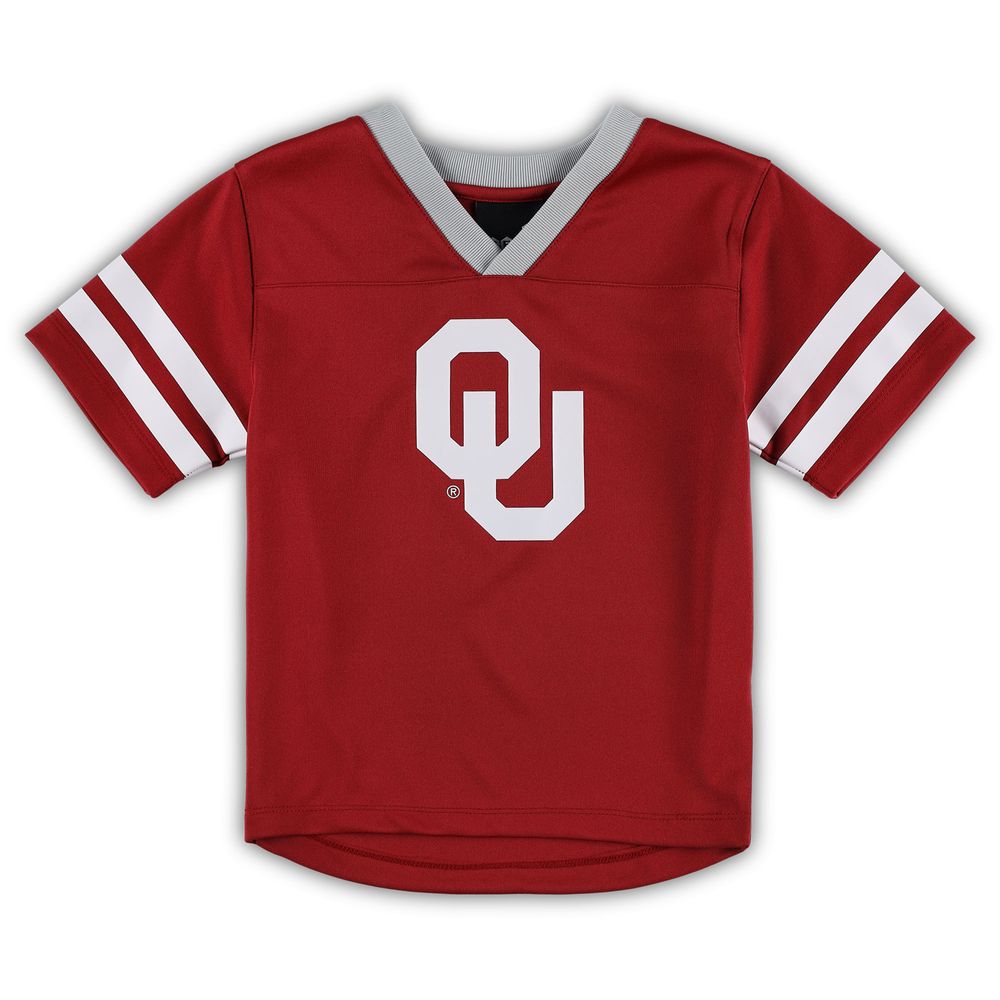 Preschool Crimson/Gray Oklahoma Sooners Red Zone Jersey & Pants Set