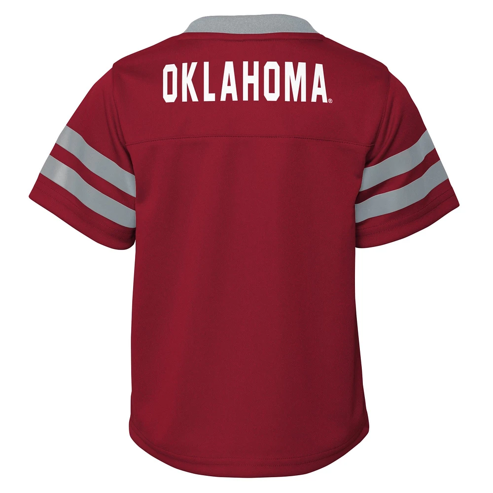 Preschool Crimson Oklahoma Sooners Two-Piece Red Zone Jersey & Pants Set