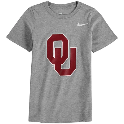 T-shirt à logo préscolaire Nike Oklahoma Sooners gris anthracite
