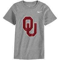T-shirt à logo préscolaire Nike Oklahoma Sooners gris anthracite