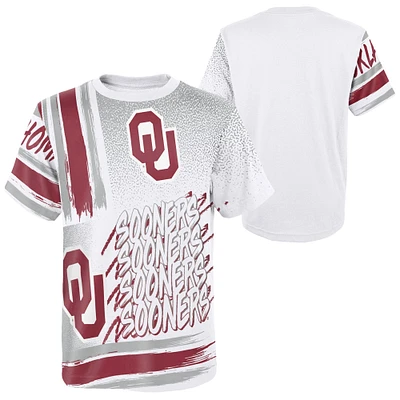 T-shirt surdimensionné blanc préscolaire Oklahoma Sooners Gametime Multi-Hit