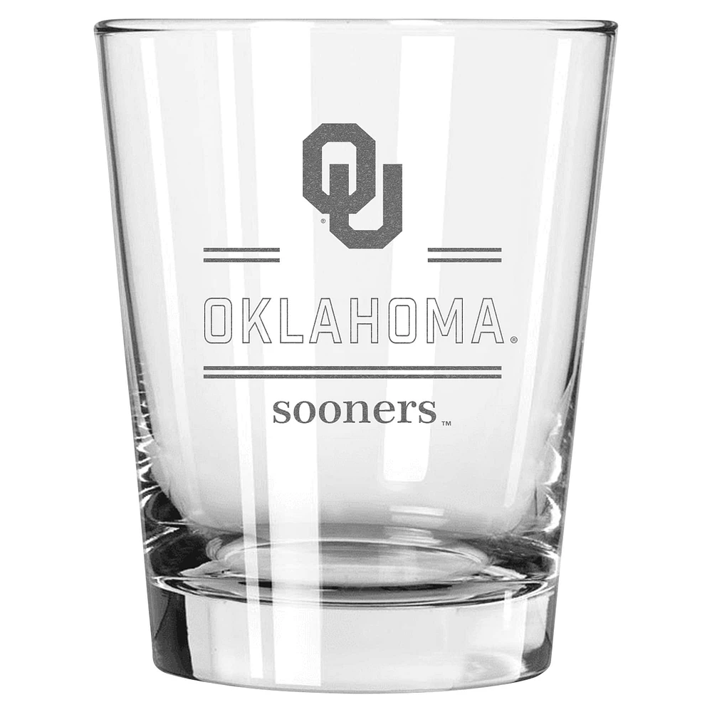 The Memory Company Oklahoma Sooners 15oz. Double Old Fashioned Glass