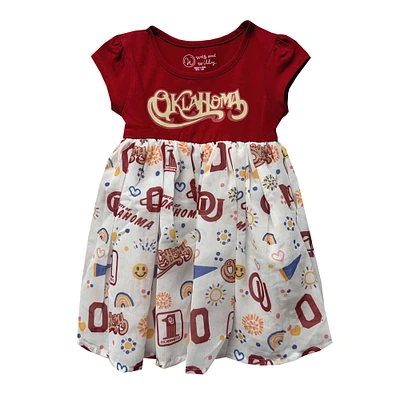 Toddler Wes & Willy  Crimson Oklahoma Sooners Vault Princess Dress