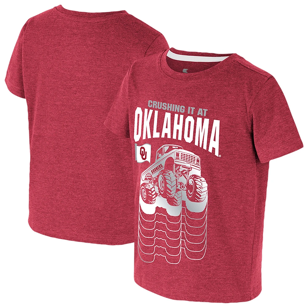 T-shirt pour tout-petits Colosseum Crimson Oklahoma Sooners Crushing It