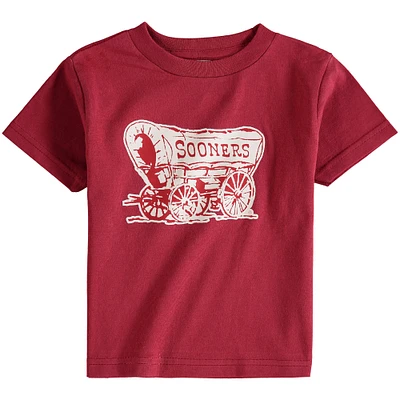 T-shirt à gros logo Oklahoma Sooners cramoisi pour tout-petit