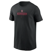 T-shirt Jordan Brand noir avec le mot-symbole de l'équipe Oklahoma Sooners pour tout-petit