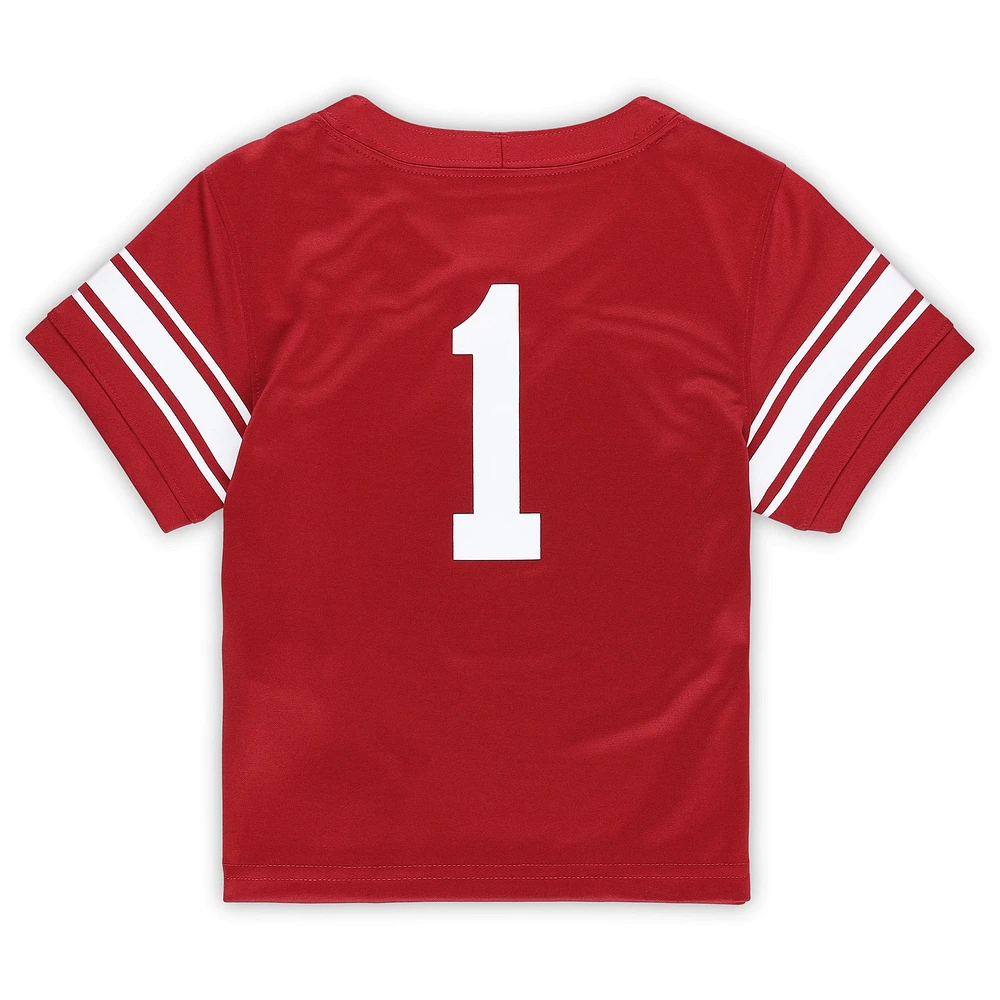 Maillot de football réplique alternatif intouchable Nike #1 Crimson Oklahoma Sooners pour tout-petit