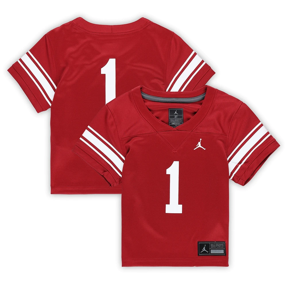 Maillot de football réplique alternatif intouchable Nike #1 Crimson Oklahoma Sooners pour tout-petit