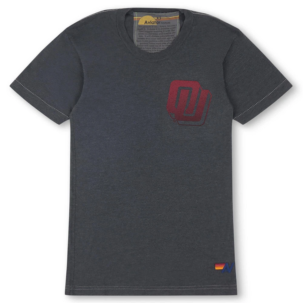 T-shirt unisexe Aviator Nation Charcoal Oklahoma Sooners Tri-Blend