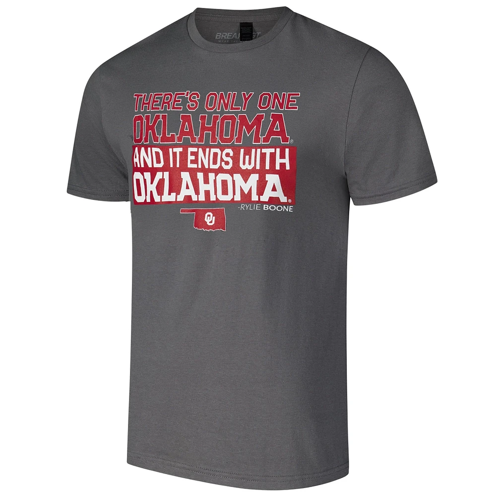 T-shirt unisexe BreakingT Anthracite Oklahoma Sooners Only One