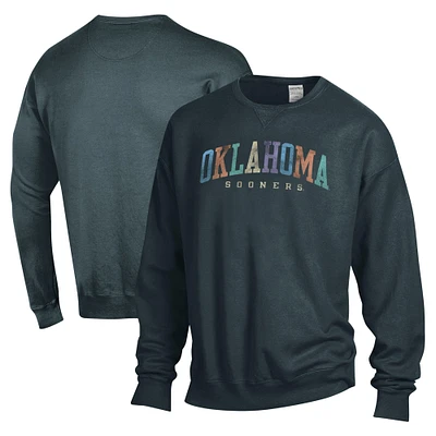 Sweat-shirt surdimensionné unisexe ComfortWash gris Oklahoma Sooners