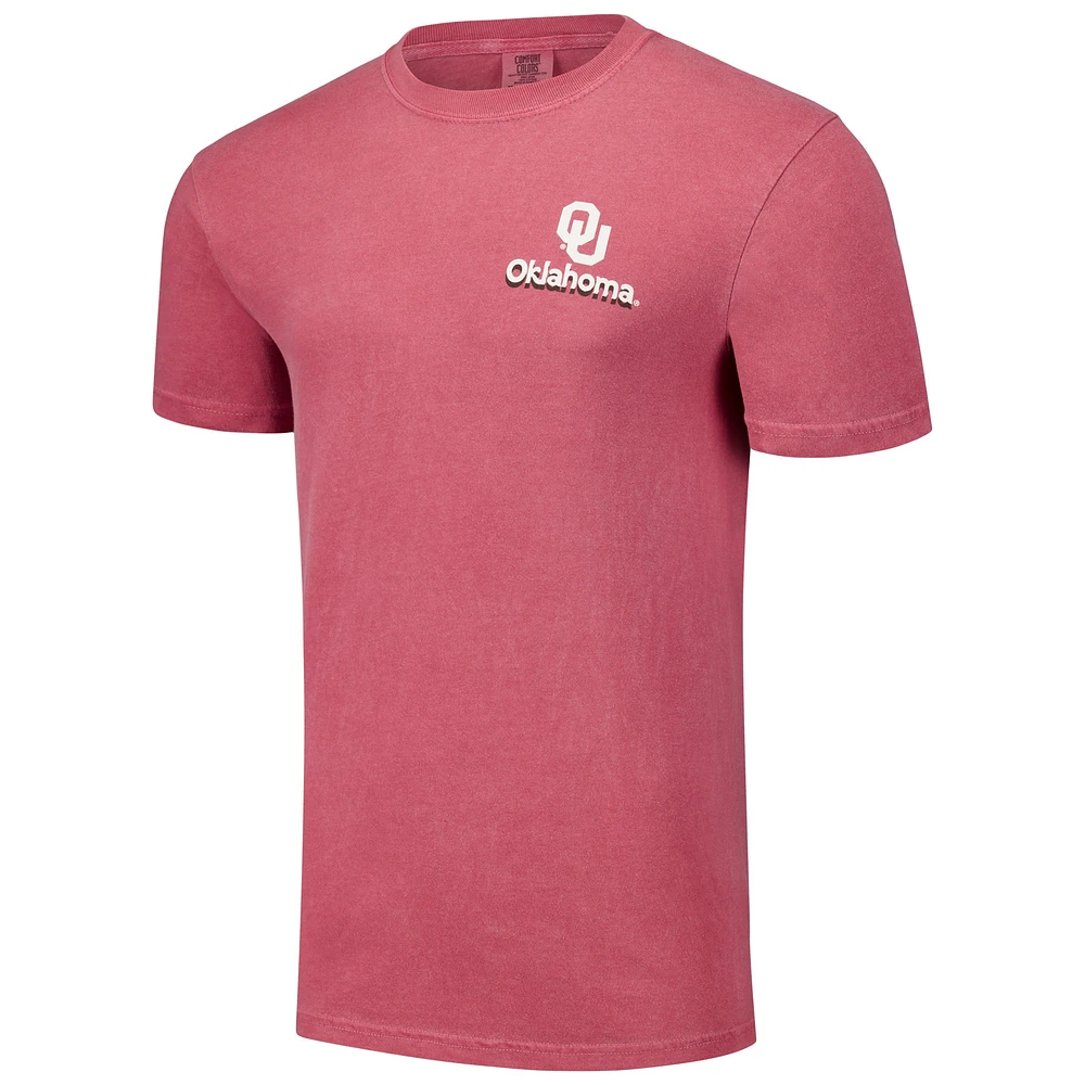 T-shirt unisexe Crimson Oklahoma Sooners Hyper Local Drawn Goélette