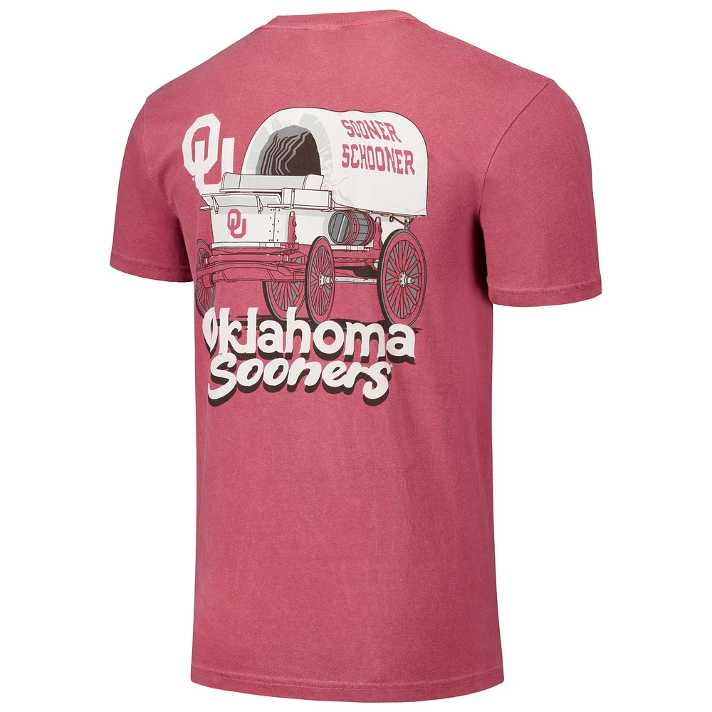 T-shirt unisexe Crimson Oklahoma Sooners Hyper Local Drawn Goélette