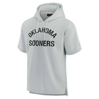 Unisex Fanatics Gray Oklahoma Sooners Elements Super Soft Fleece Short Sleeve Pullover Hoodie