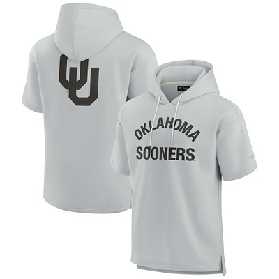 Sweat à capuche unisexe Fanatics gris Oklahoma Sooners Elements en polaire super douce manches courtes