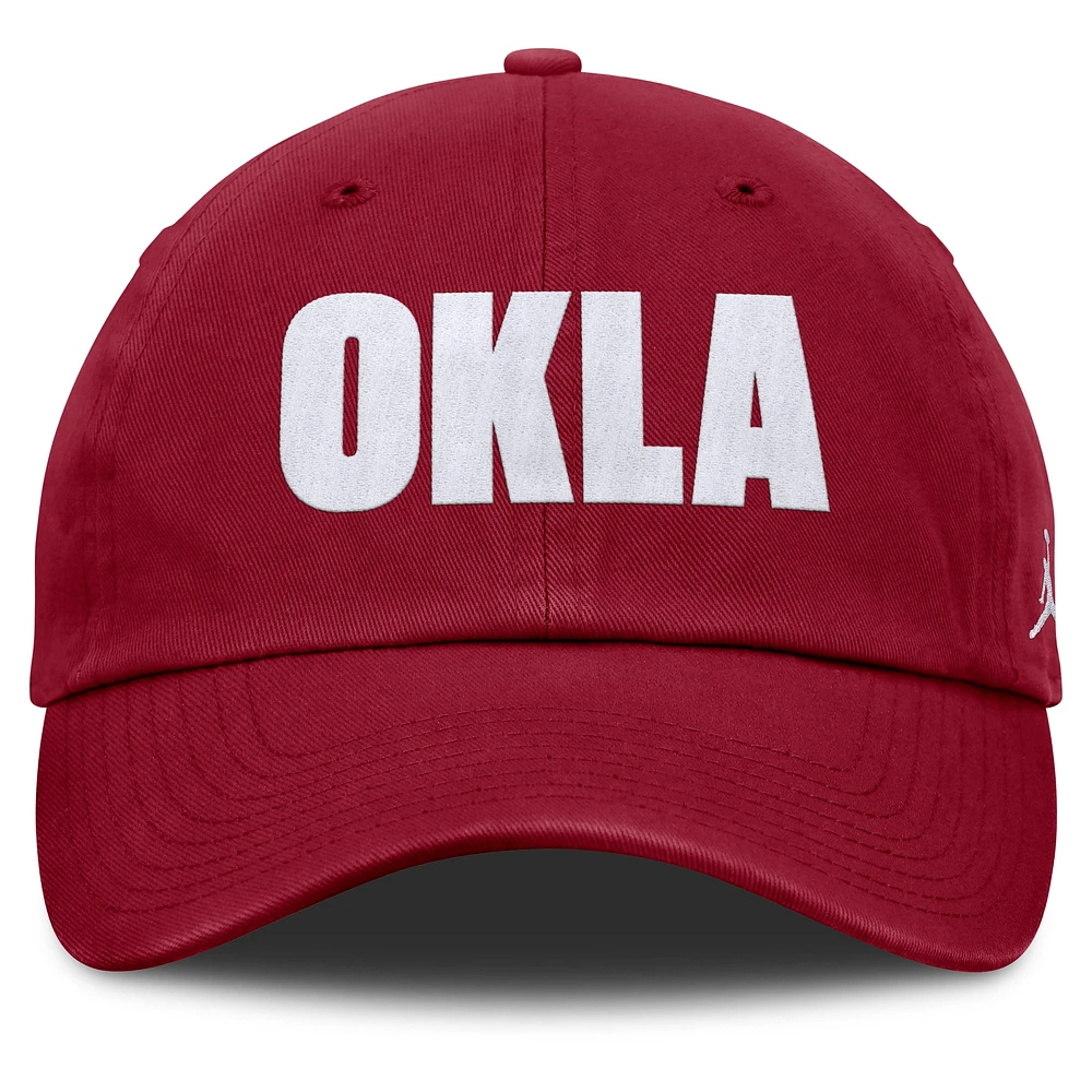 Unisex Jordan Brand Crimson Oklahoma Sooners Local Club Adjustable Hat