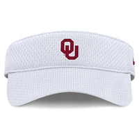 Unisex Nike White Oklahoma Sooners 2025 Dugout Softball Ace Performance Adjustable Visor