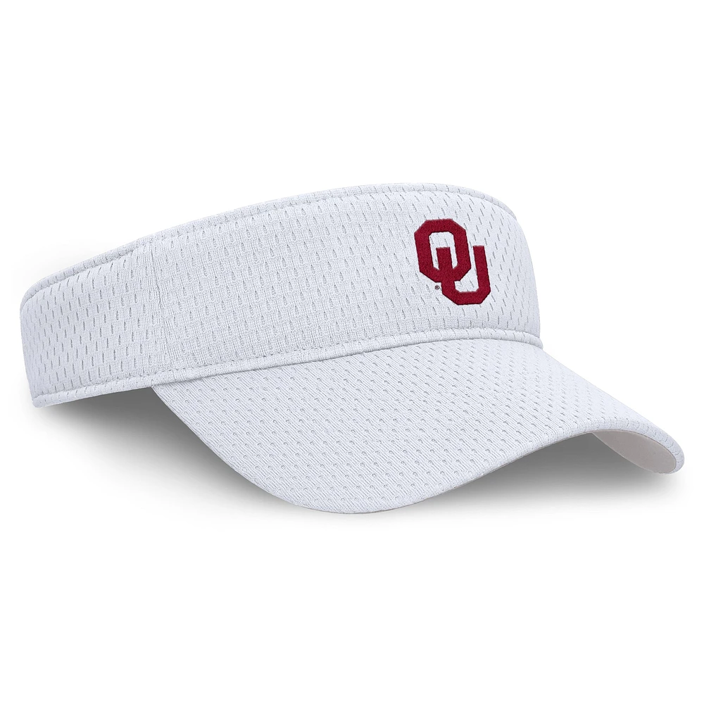Unisex Nike White Oklahoma Sooners 2025 Dugout Softball Ace Performance Adjustable Visor