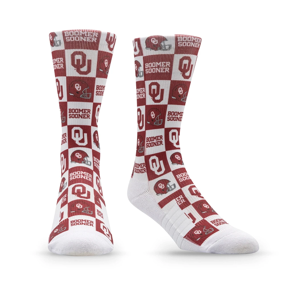 Unisex Strideline Oklahoma Sooners Premium 70's Bedding Crew Socks