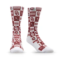 Unisex Strideline Oklahoma Sooners Premium 70's Bedding Crew Socks