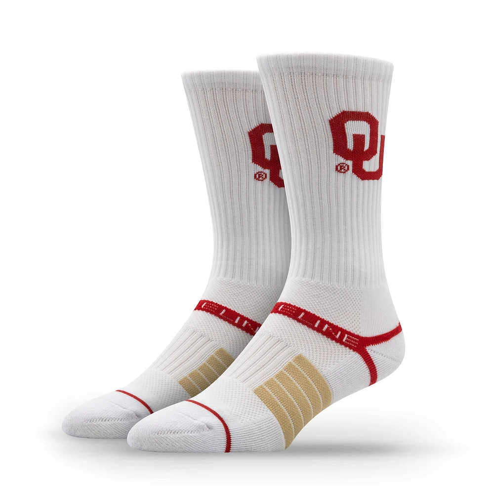 Chaussettes unisexes Strideline Premium avec logo principal des Oklahoma Sooners