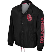 Unisex The Wild Collective Black Oklahoma Sooners Coaches Full-Snap Jacket