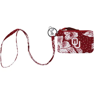 Oklahoma Sooners Vera Bradley Rain Garden Zip ID Lanyard