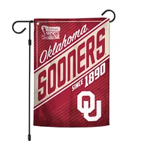 WinCraft Oklahoma Sooners Drapeau de jardin double face avec logo rétro 30,5 x 45,7 cm