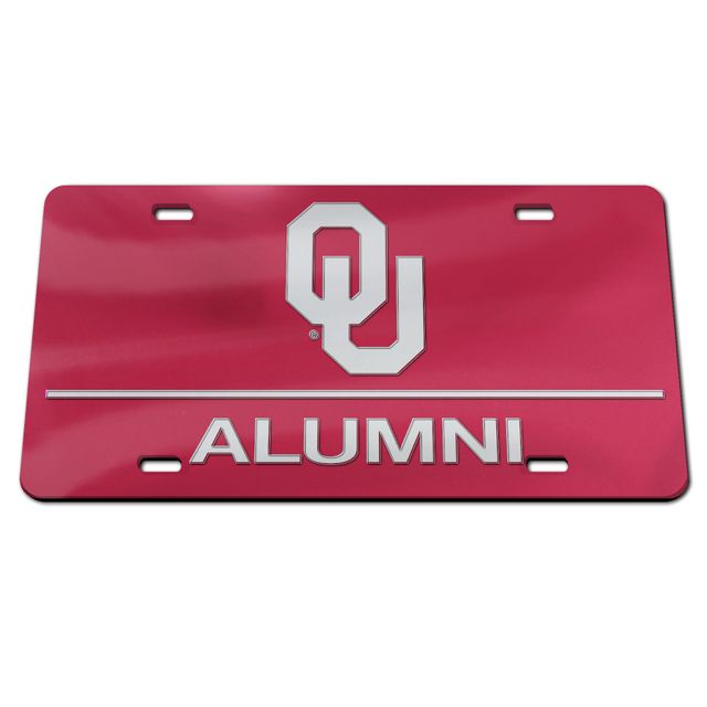 Plaque d'immatriculation avec logo WinCraft Oklahoma Sooners Alumni