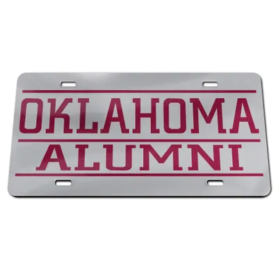 Oklahoma Sooners WinCraft Alumni Silver License Plate