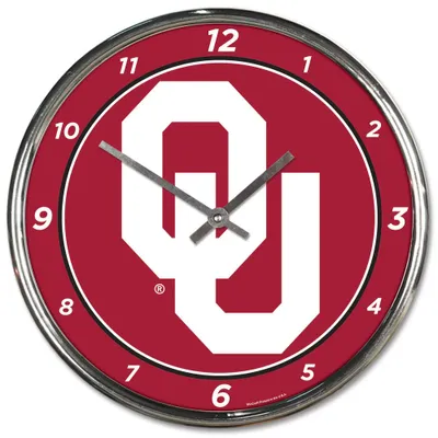 Oklahoma Sooners WinCraft Chrome Wall Clock