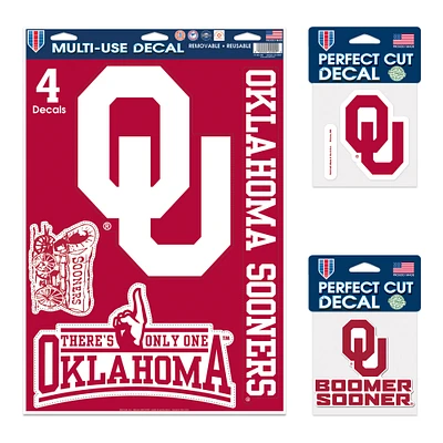 Pack de décalcomanies WinCraft Oklahoma Sooners