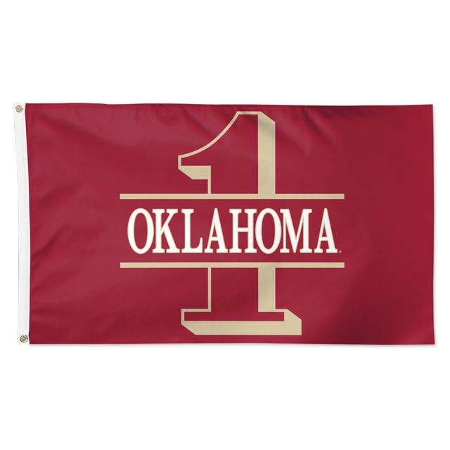 WinCraft Oklahoma Sooners Only1 Drapeau de luxe unilatéral 3 pi x 5 pi