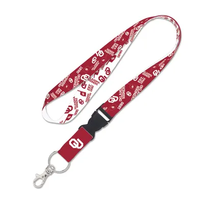 Oklahoma Sooners WinCraft Scatter Lanyard with Detachable Buckle
