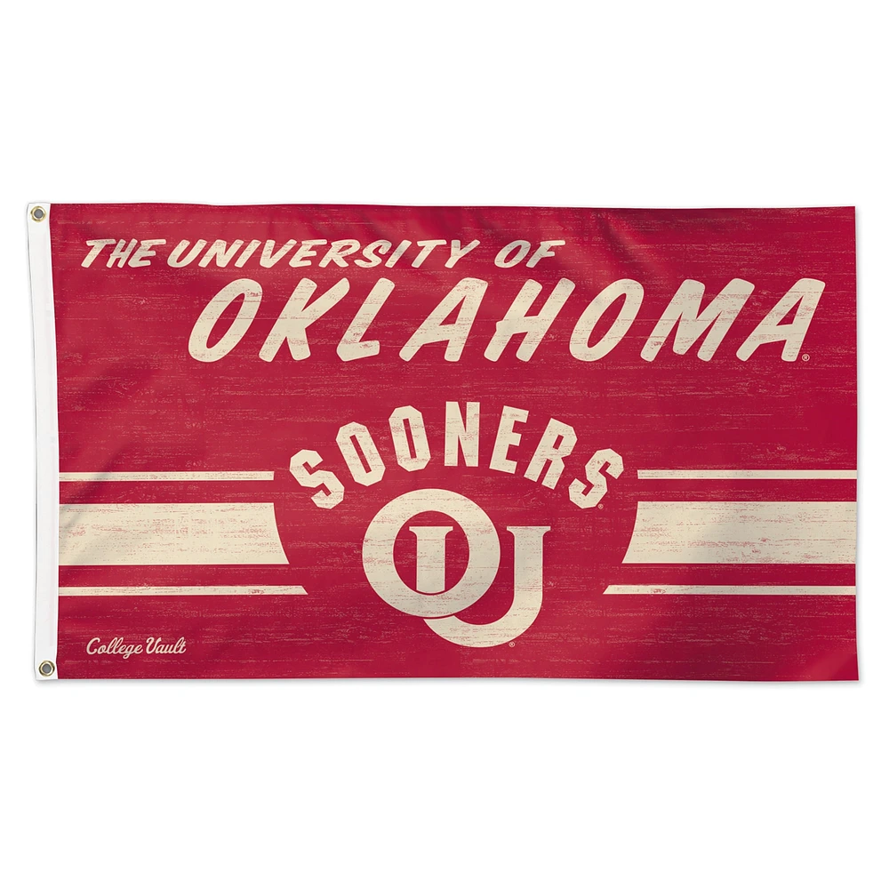 WinCraft Oklahoma Sooners Single-Sided College Vault Deluxe Flag