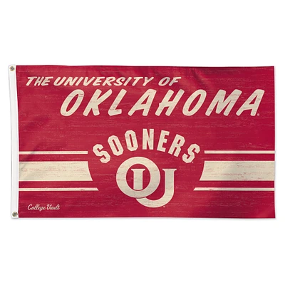 WinCraft Oklahoma Sooners Drapeau de luxe unilatéral College Vault