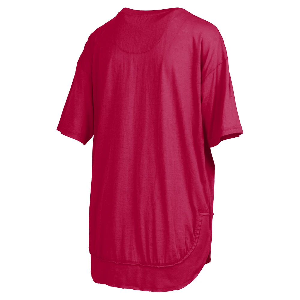 Women's Pressbox  Crimson Oklahoma Sooners Poncho T-Shirt