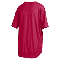 Women's Pressbox  Crimson Oklahoma Sooners Poncho T-Shirt