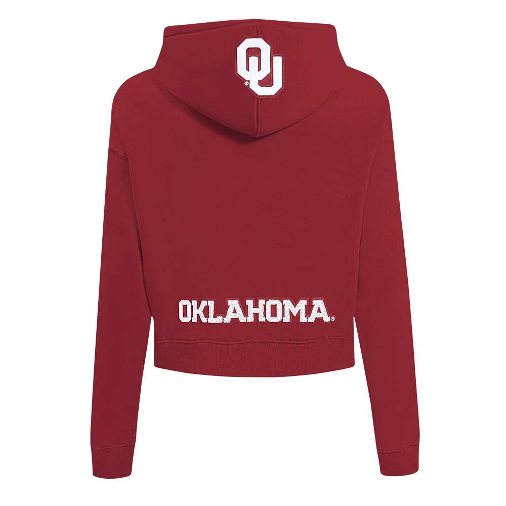 Women's Pro Standard Crimson Oklahoma Sooners Game Day Sequin Full-Zip Hooded Jacket