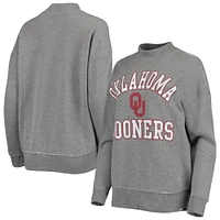 Women's '47 Heathered Gray Oklahoma Sooners Sasha Ivy Pullover Sweatshirt