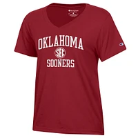 Championne féminine Cardinal Oklahoma Sooners SEC T-Shirt