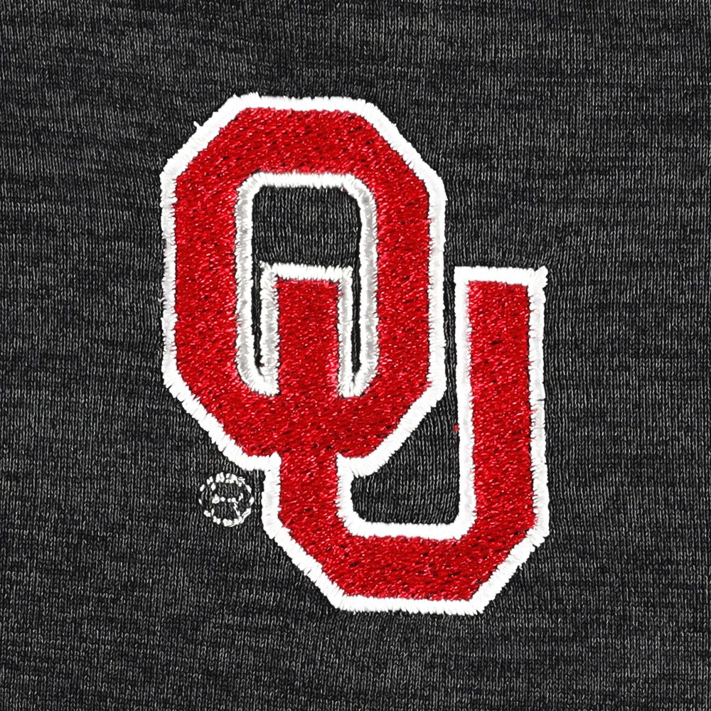 Women's Champion Heathered Black Oklahoma Sooners Core Raglan Quarter-Zip Jacket